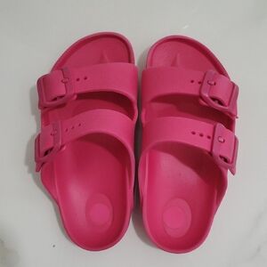 Pink Double Strap Sandals